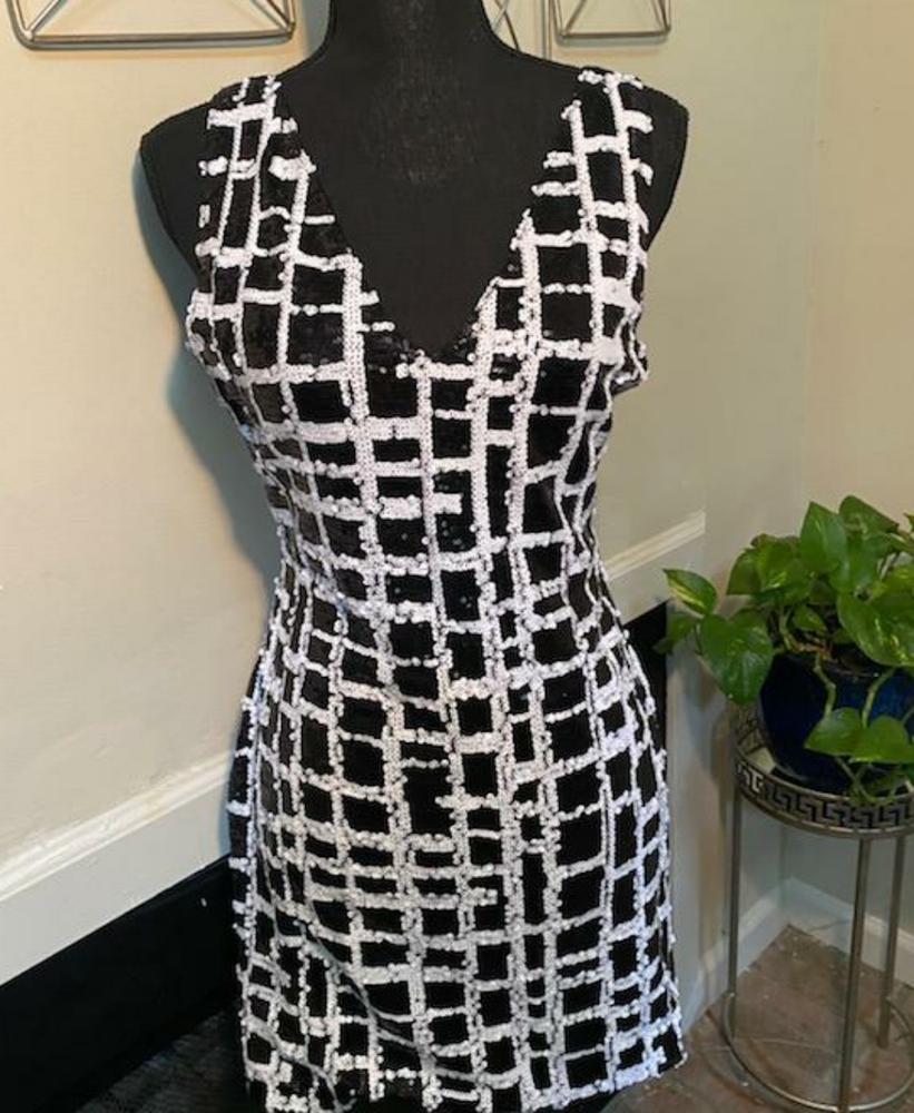 Black & White Sequence Dress